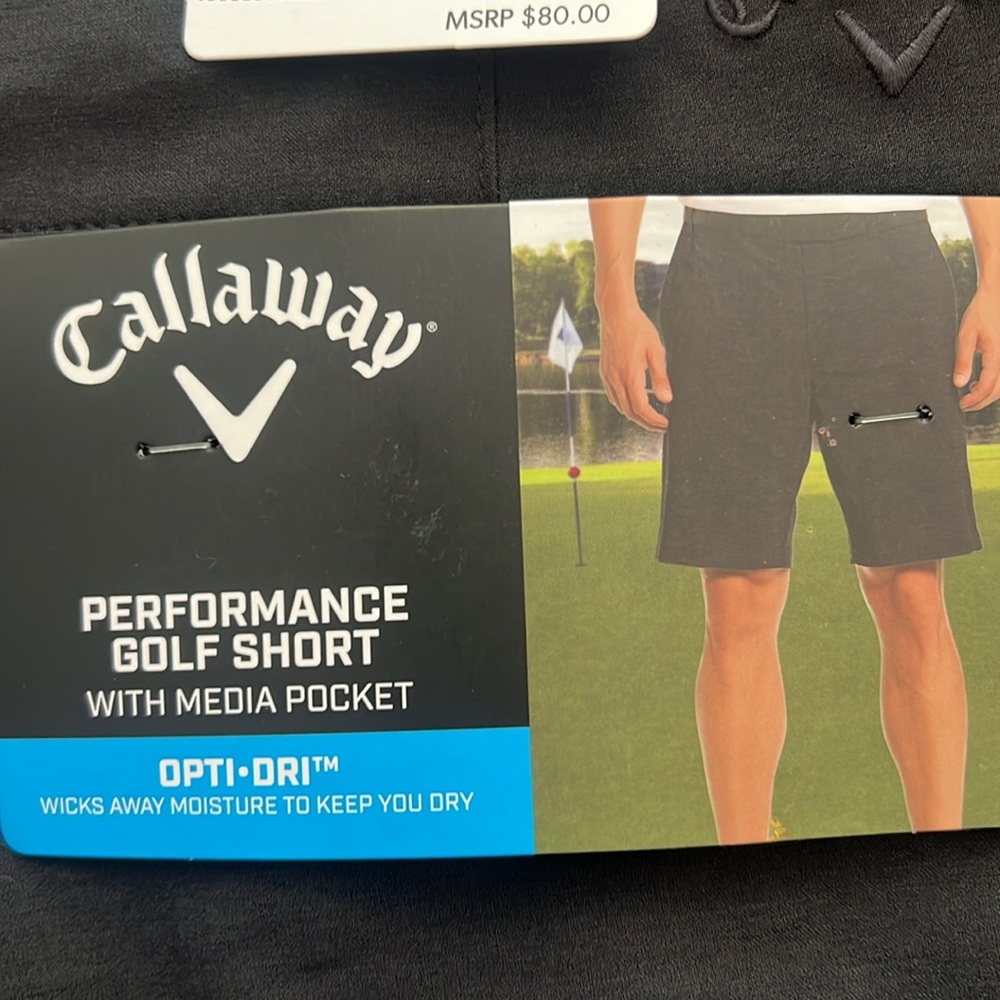 Men’s Callaway shorts  caviar, color, charcoal, gray new